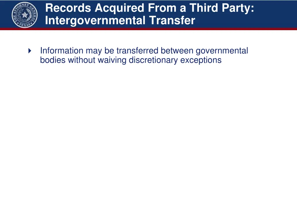 records acquired from a third party 1