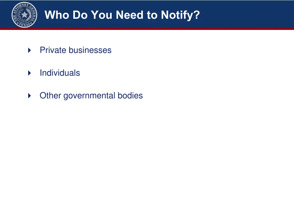 who do you need to notify