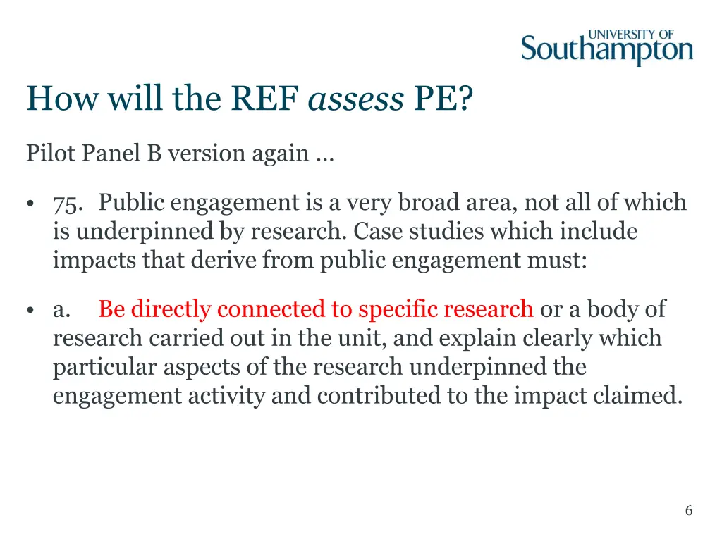 how will the ref assess pe