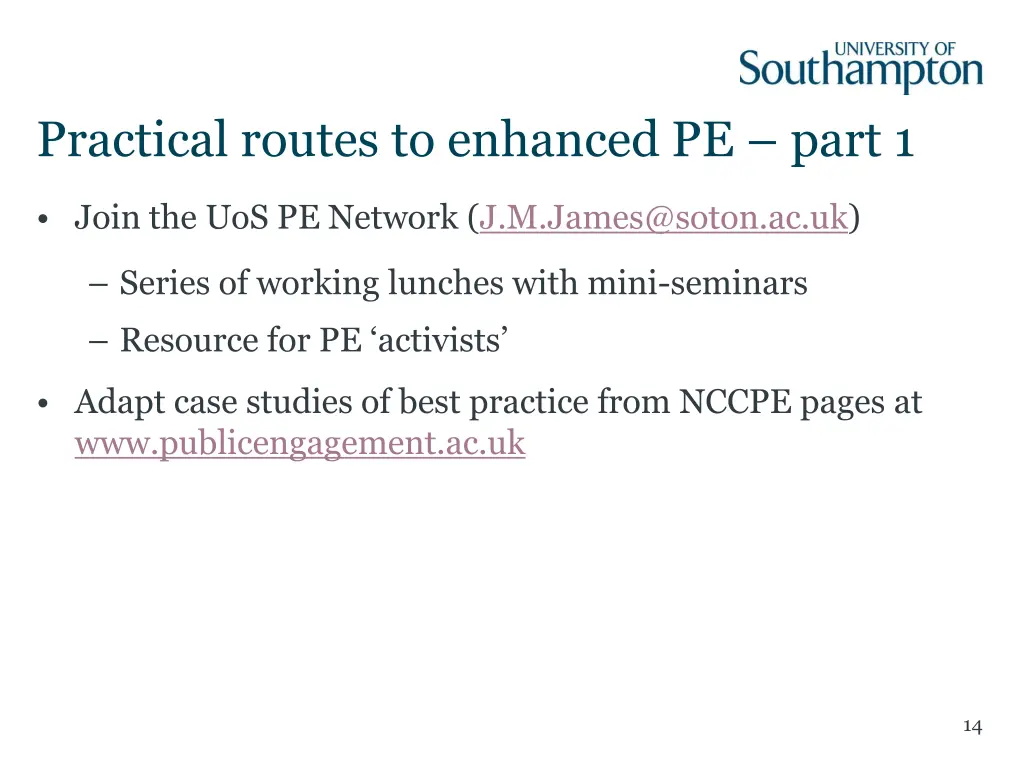 practical routes to enhanced pe part 1