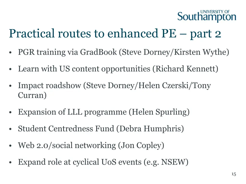 practical routes to enhanced pe part 2