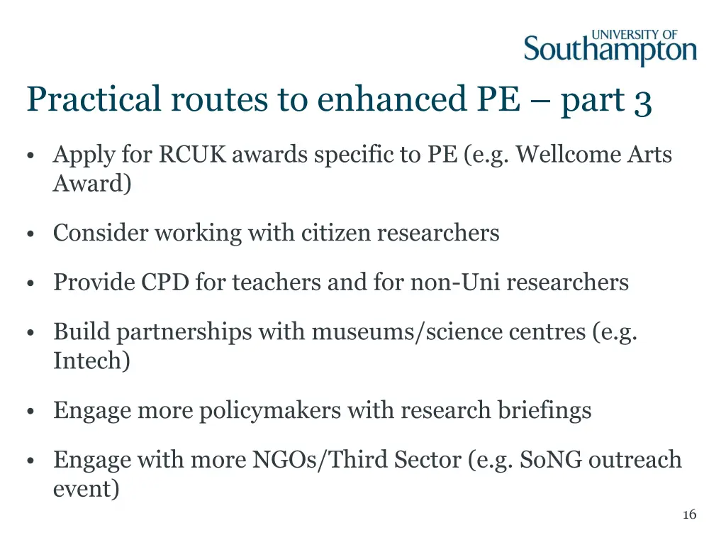 practical routes to enhanced pe part 3