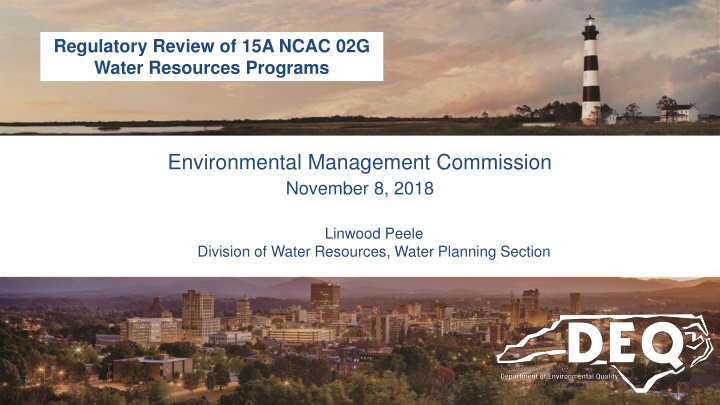 regulatory review of 15a ncac 02g water resources