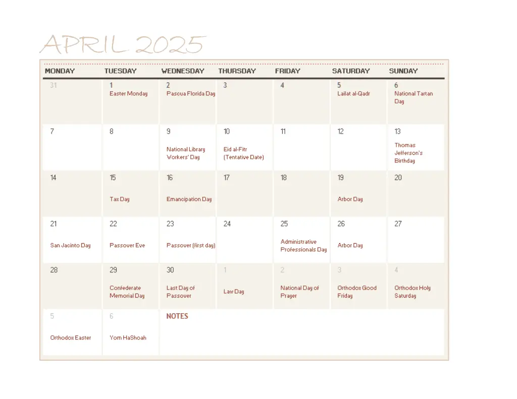 april 2025