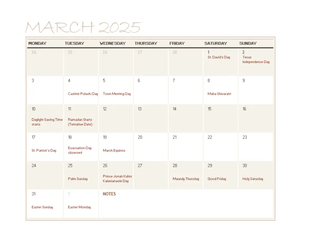 march 2025