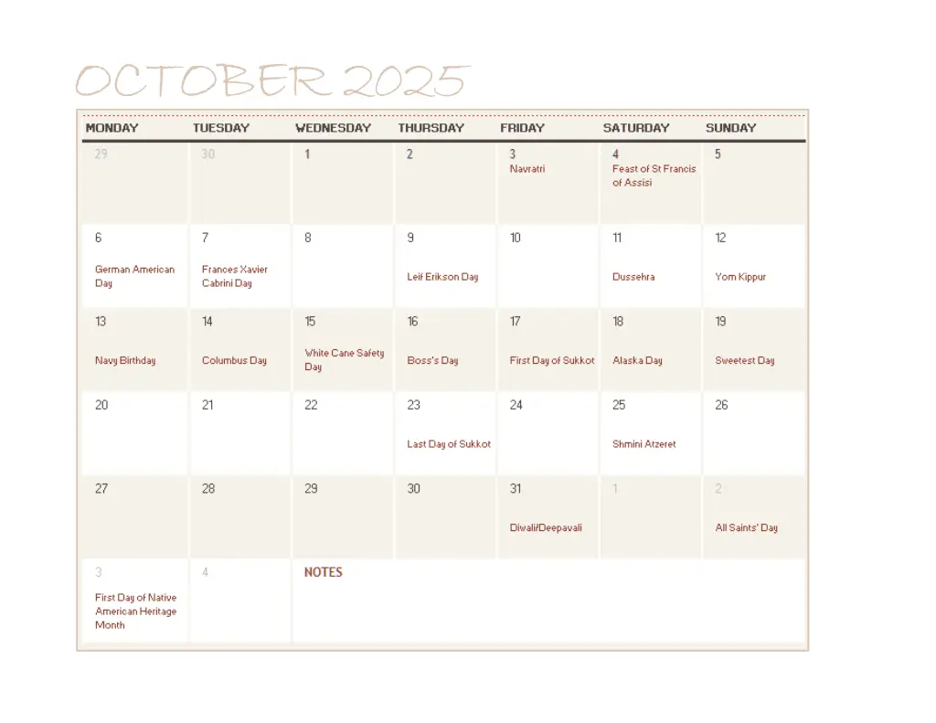 october 2025