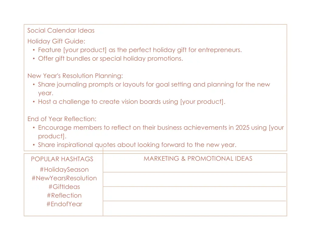 social calendar ideas 10