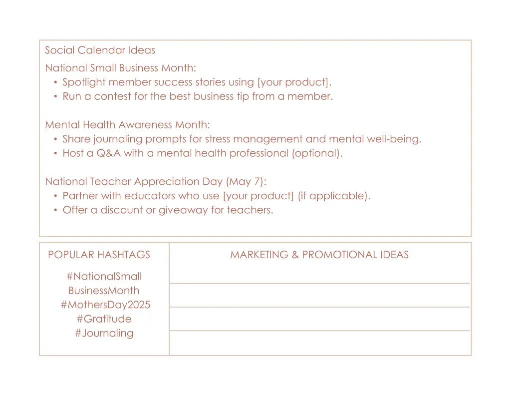 social calendar ideas 4