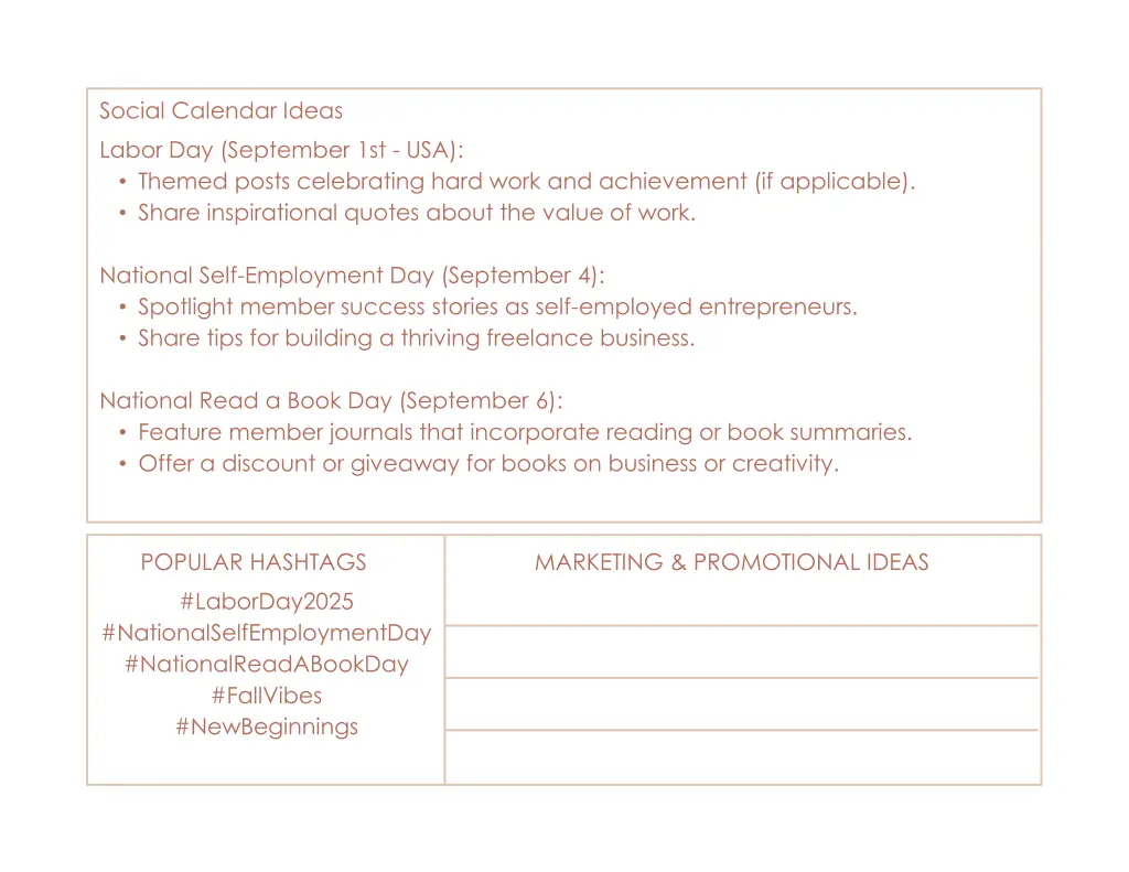 social calendar ideas 7