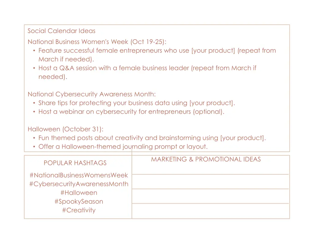 social calendar ideas 8