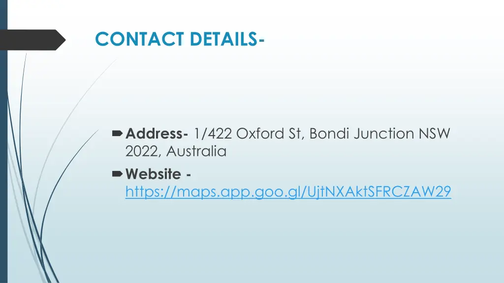 contact details