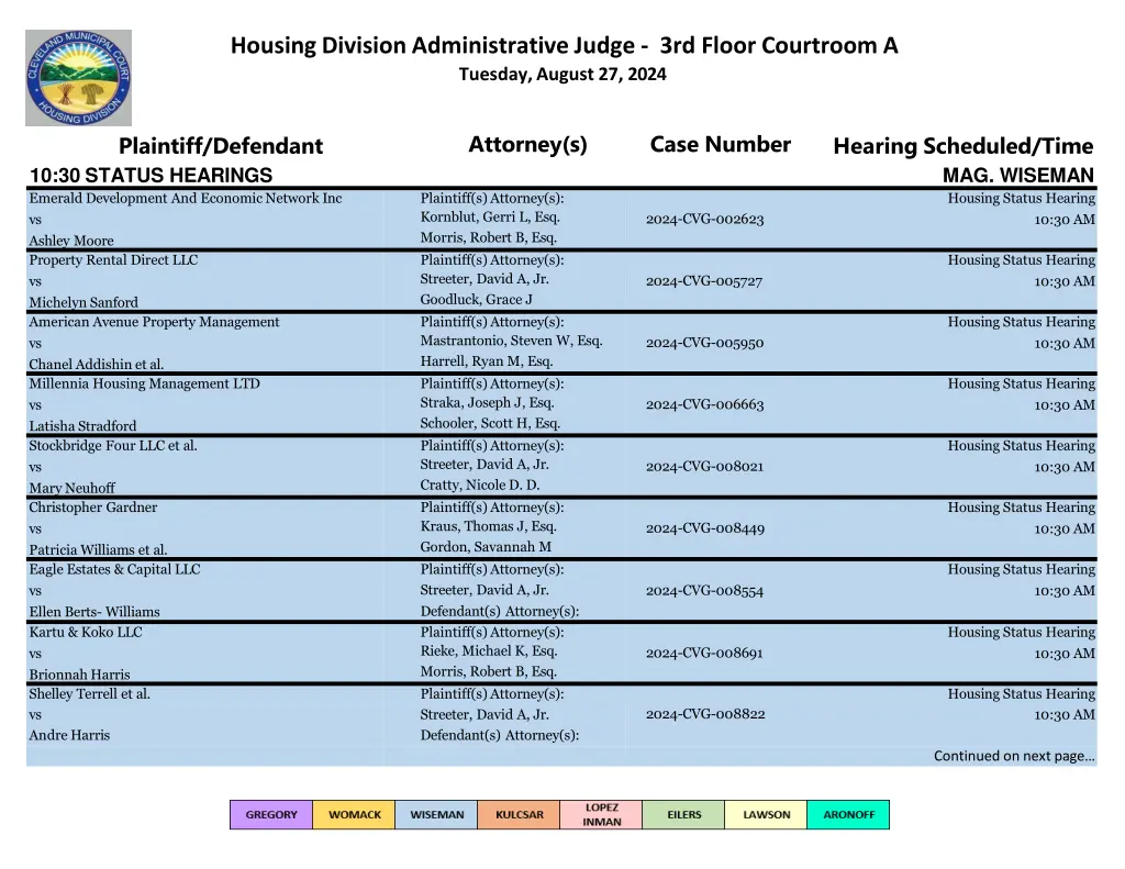 housing division administrative judge 3rd floor 11