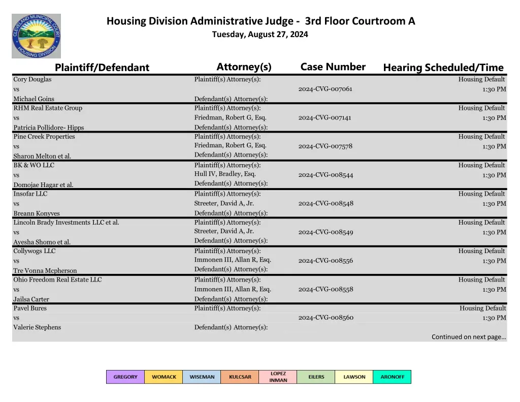 housing division administrative judge 3rd floor 14