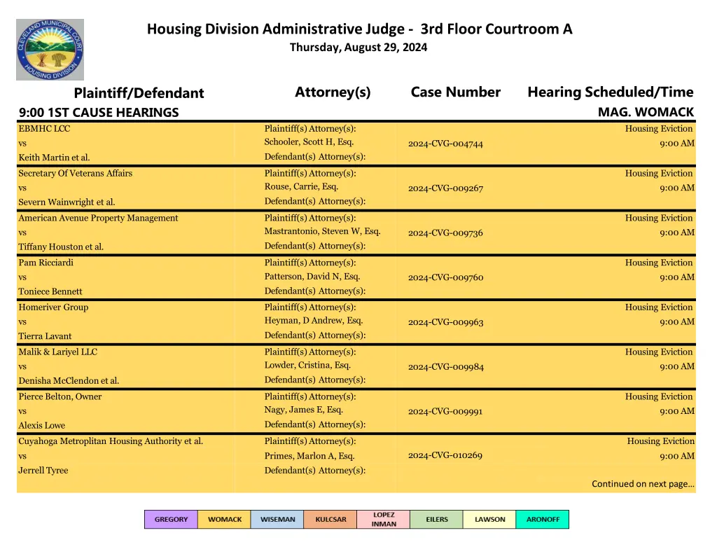 housing division administrative judge 3rd floor 21
