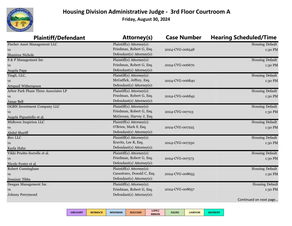 housing division administrative judge 3rd floor 31