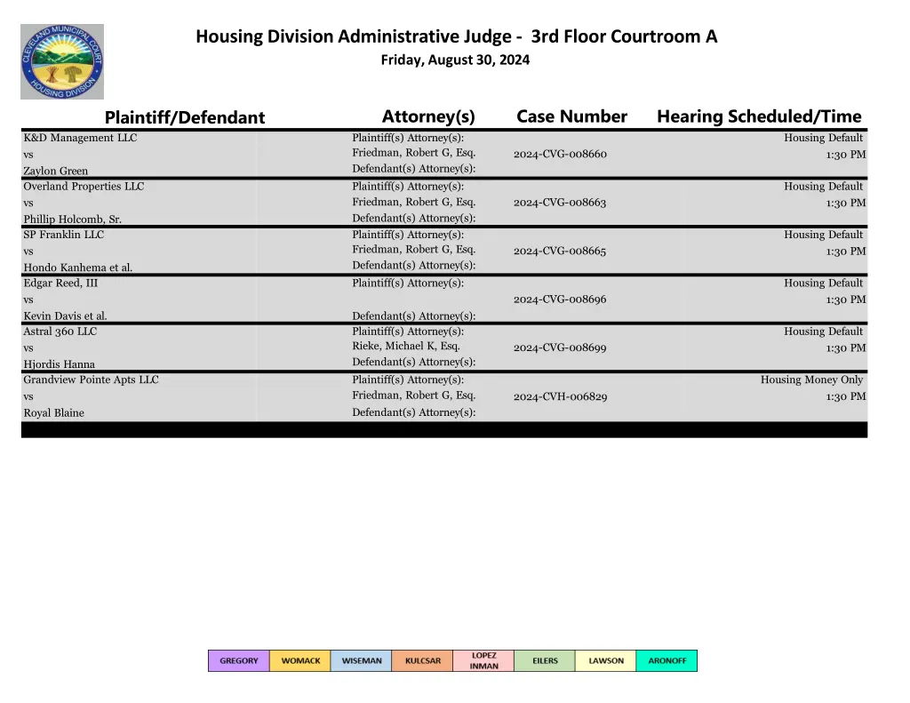 housing division administrative judge 3rd floor 32