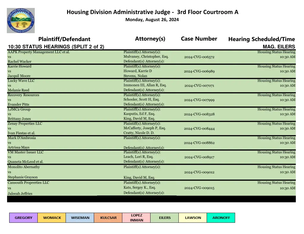 housing division administrative judge 3rd floor 6