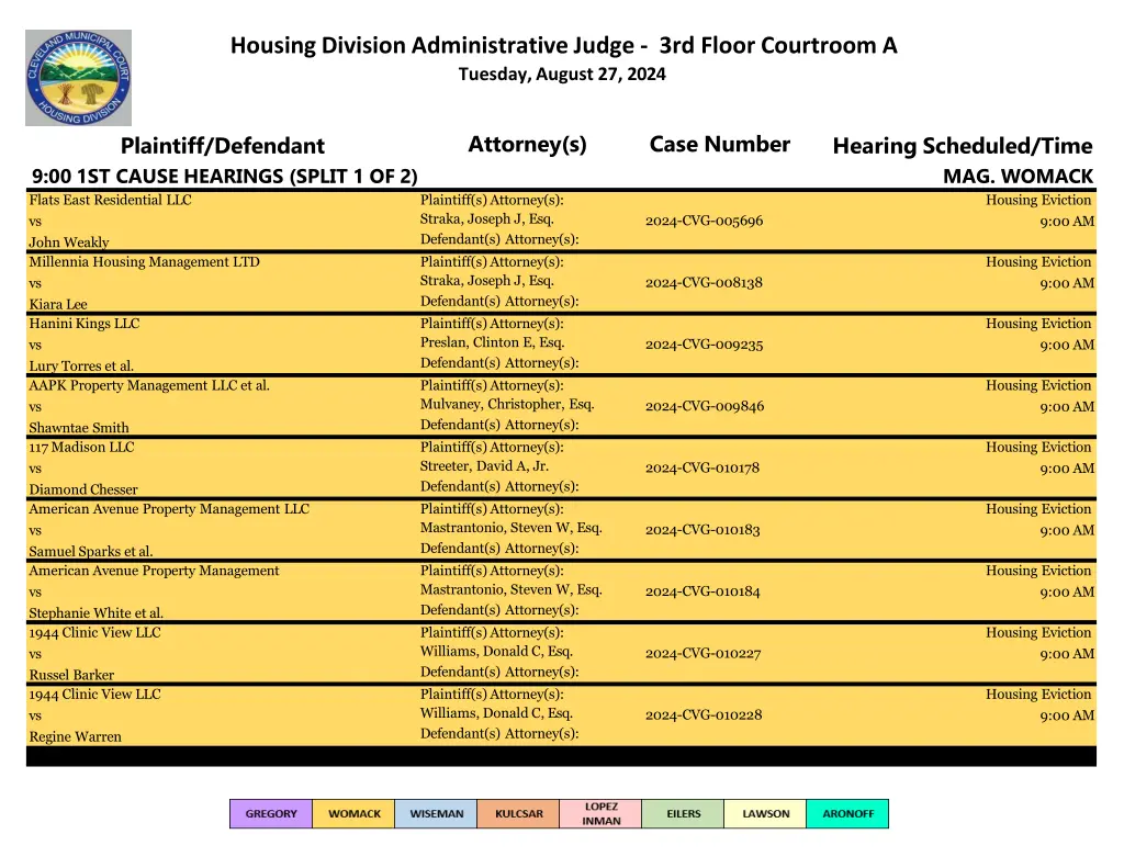 housing division administrative judge 3rd floor 8