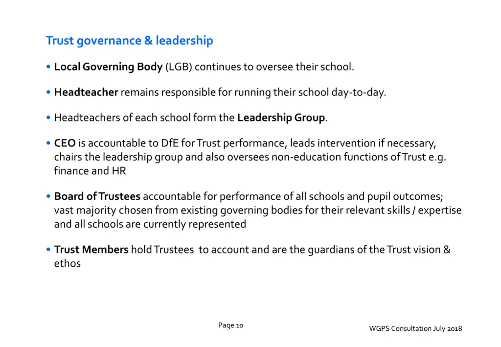 trust governance leadership