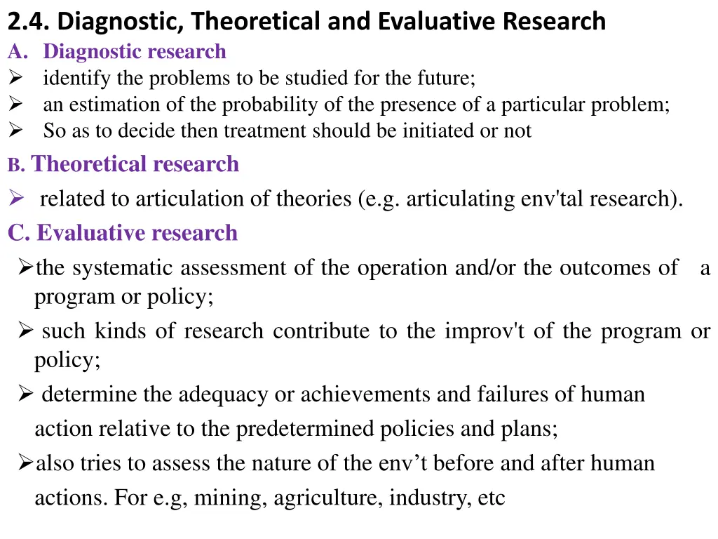 2 4 diagnostic theoretical and evaluative