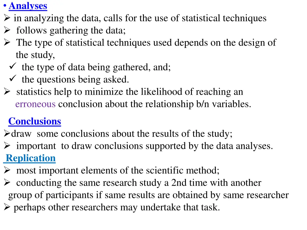 analyses in analyzing the data calls