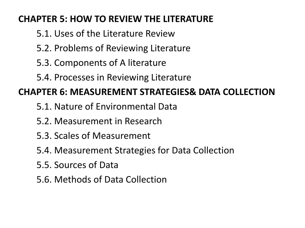 chapter 5 how to review the literature 5 1 uses