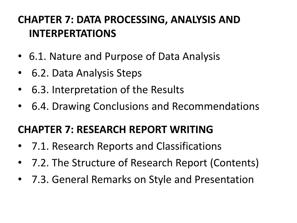 chapter 7 data processing analysis