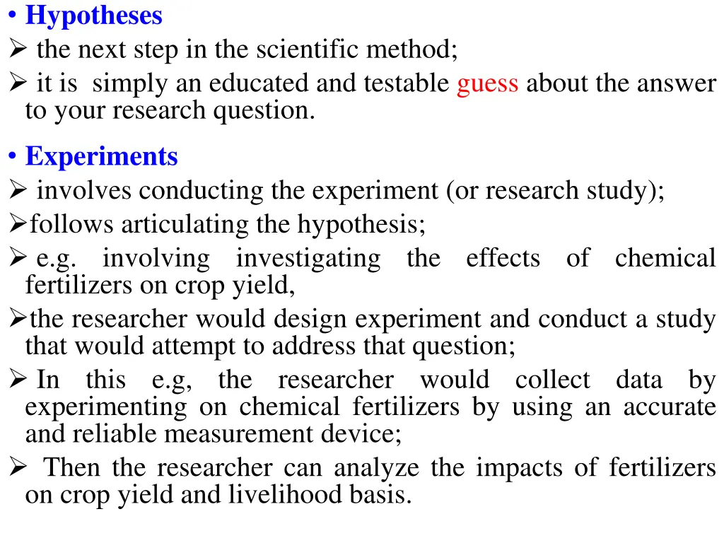 hypotheses the next step in the scientific method