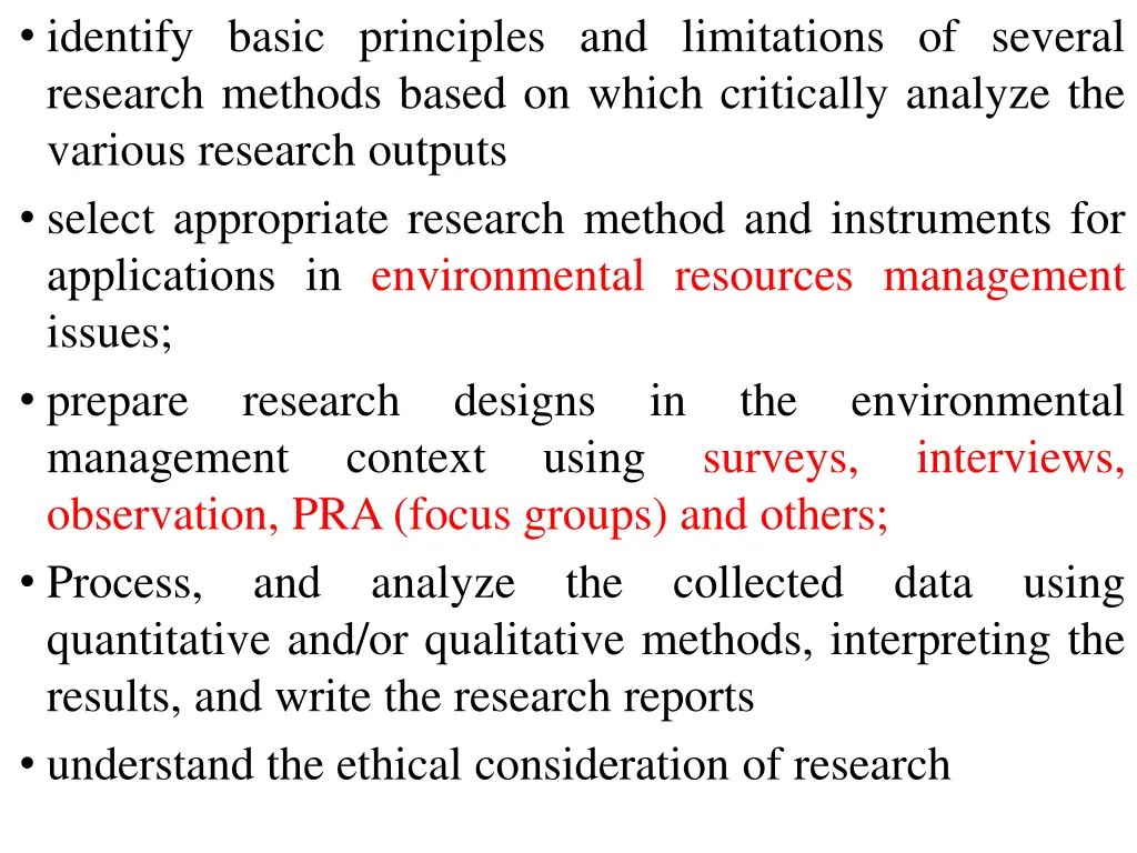 identify basic principles and limitations