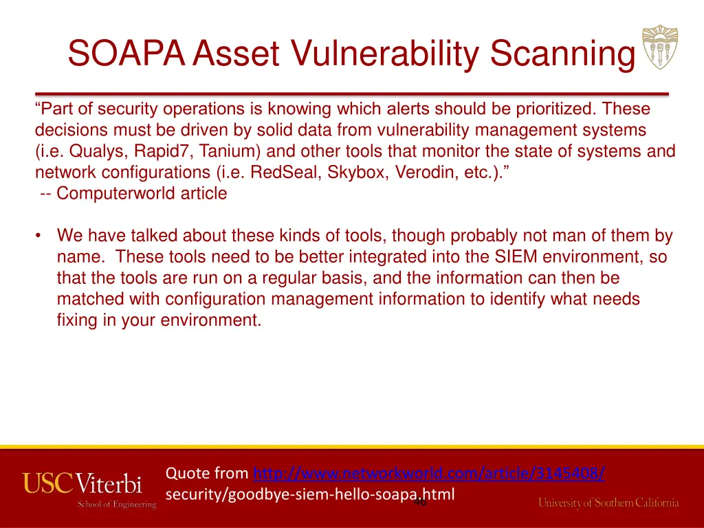 soapa asset vulnerability scanning