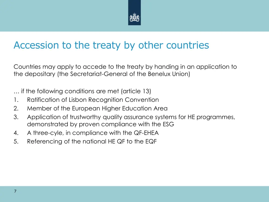 accession to the treaty by other countries