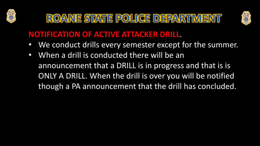 roane state police department 7