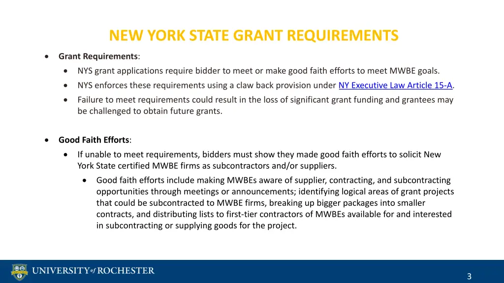 new york state grant requirements