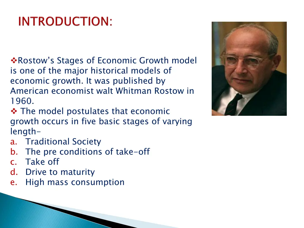 rostow s stages of economic growth model