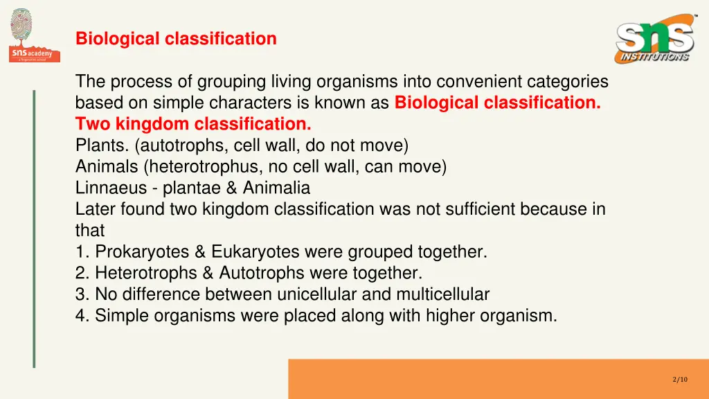 biological classification