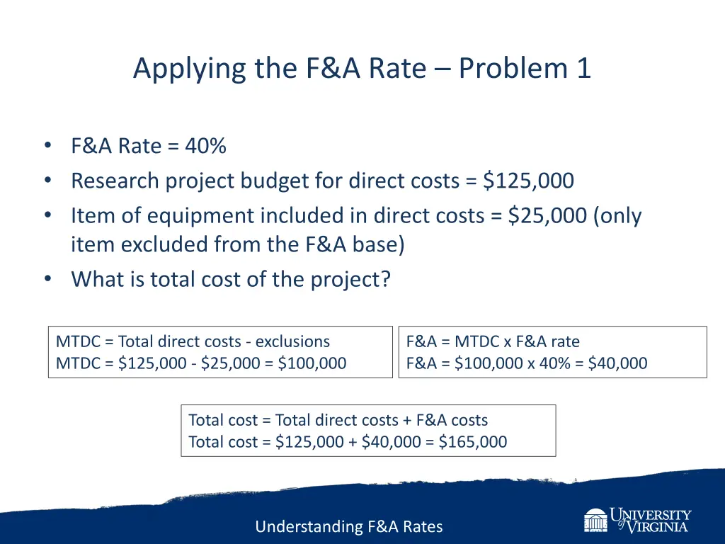 applying the f a rate problem 1