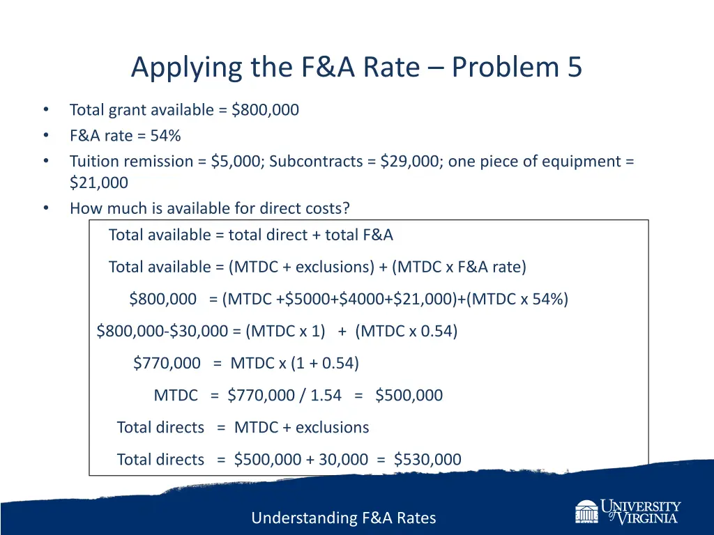 applying the f a rate problem 5