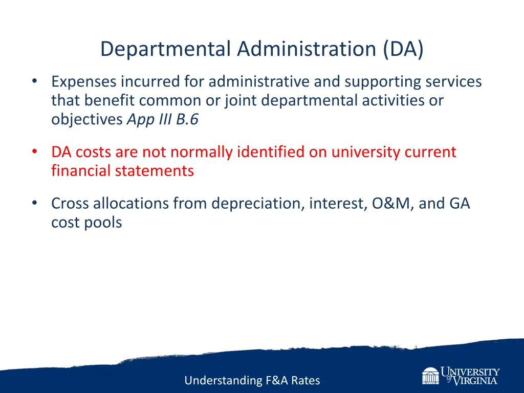 departmental administration da