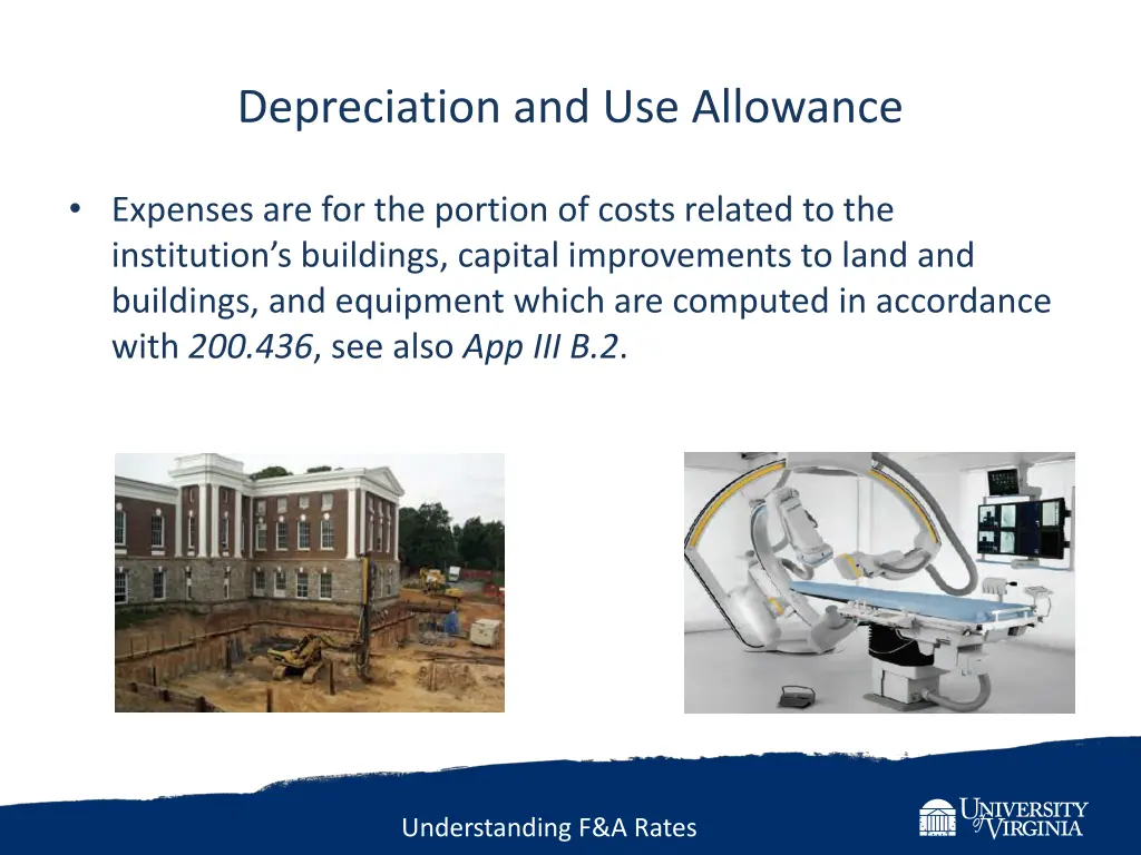 depreciation and use allowance