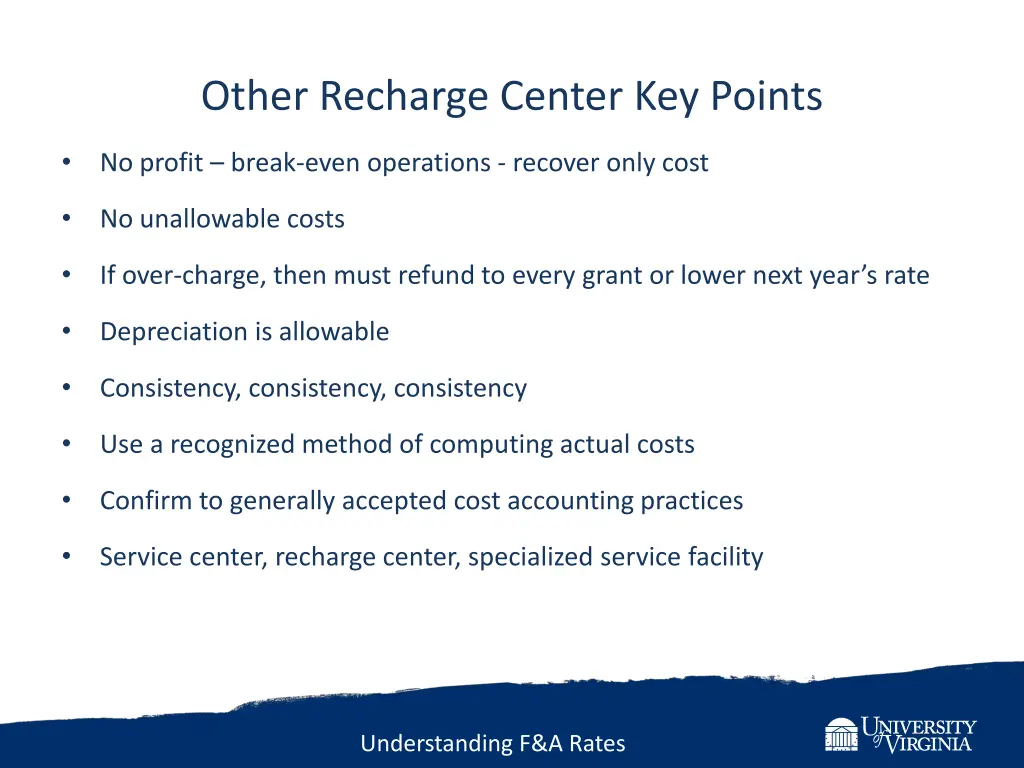 other recharge center key points