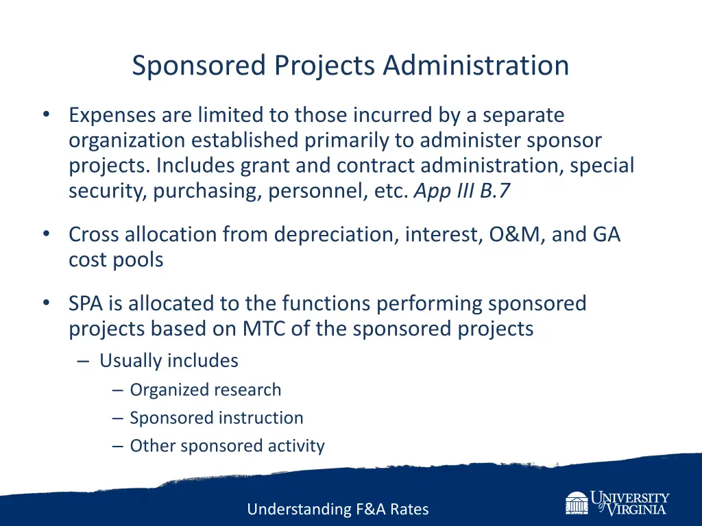 sponsored projects administration