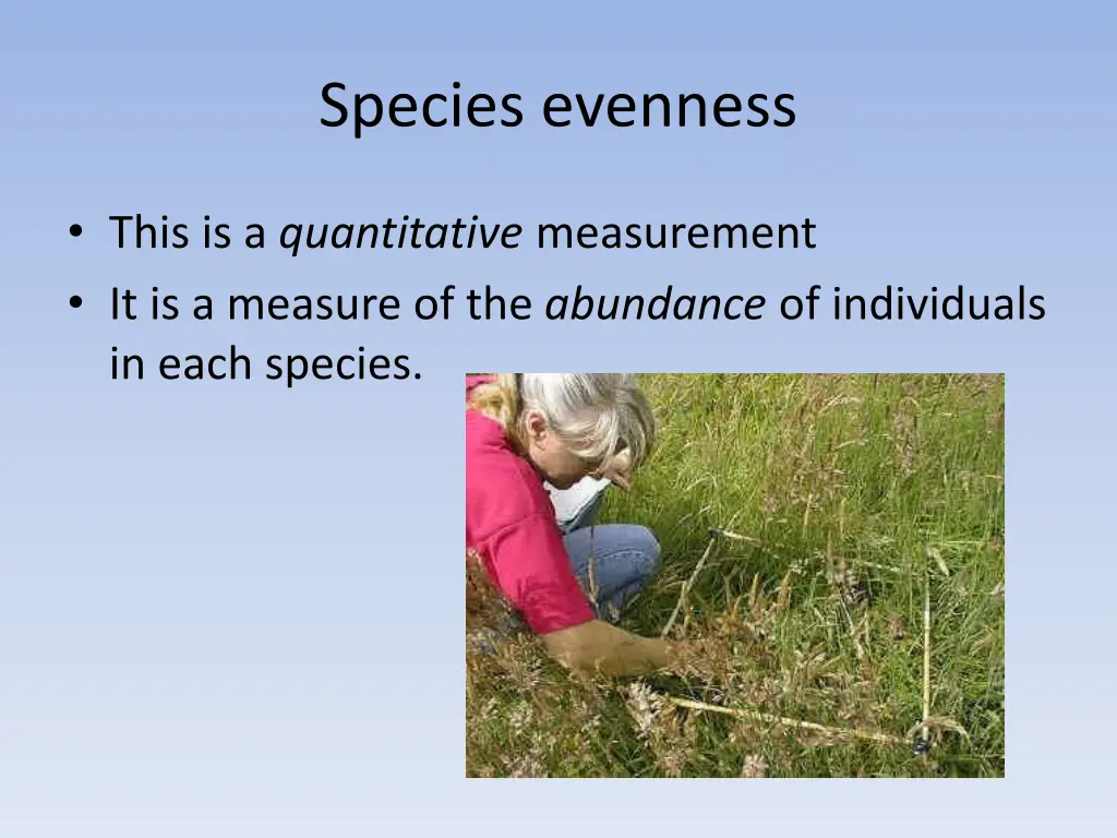 species evenness