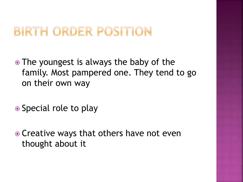 birth order position 3