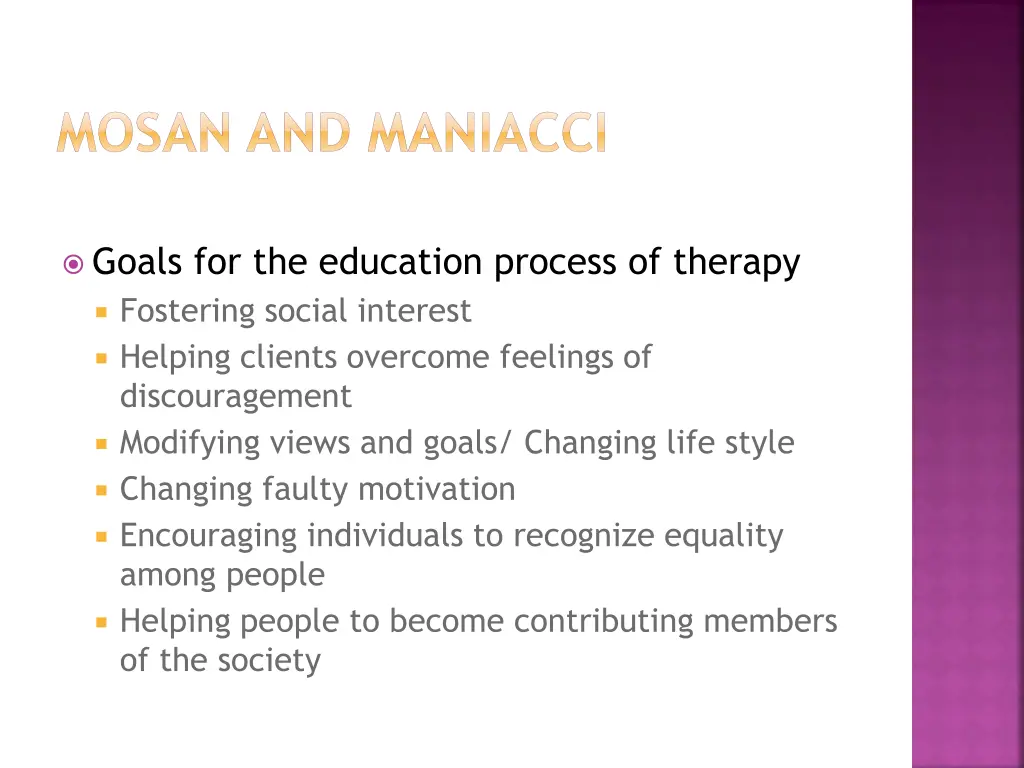 mosan and maniacci