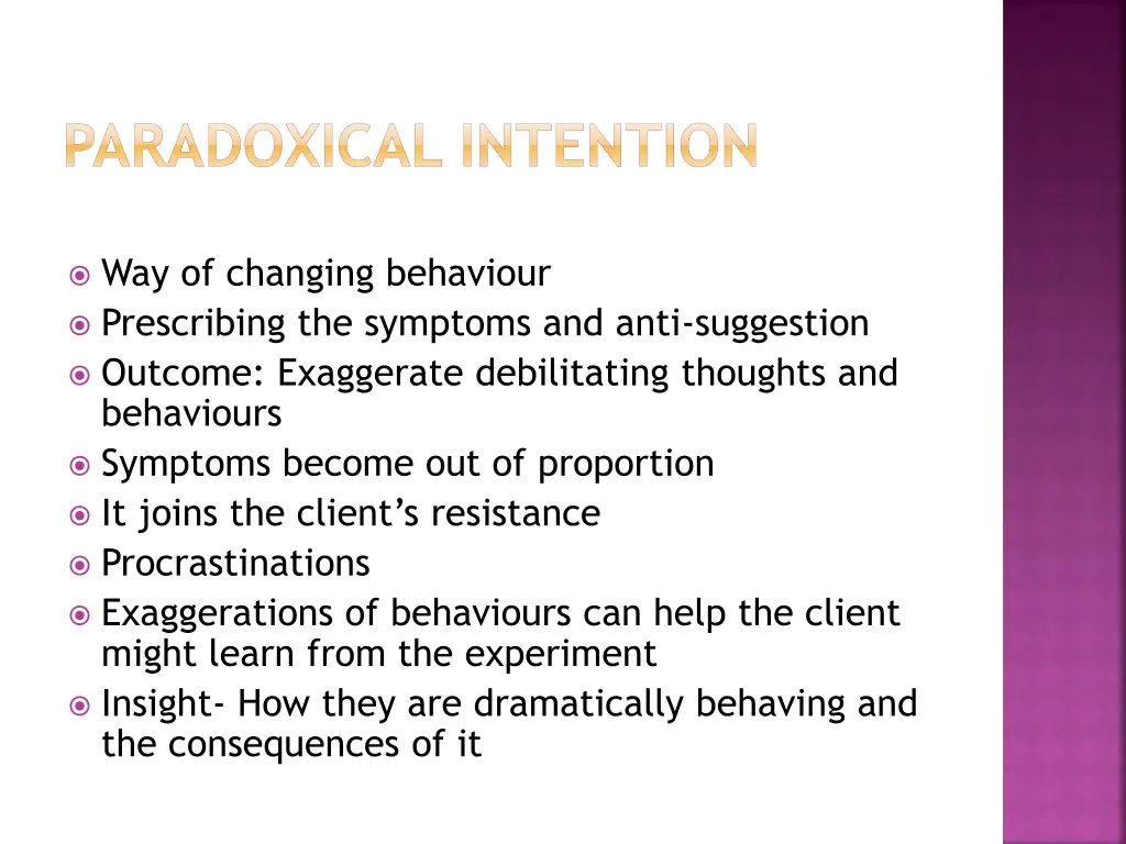 paradoxical intention