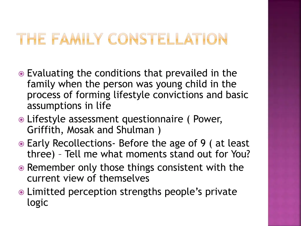 the family constellation