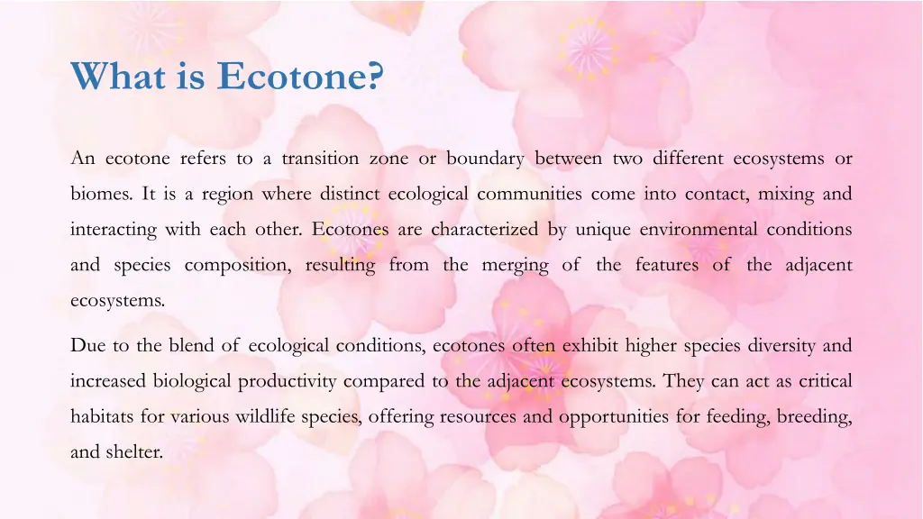 what is ecotone