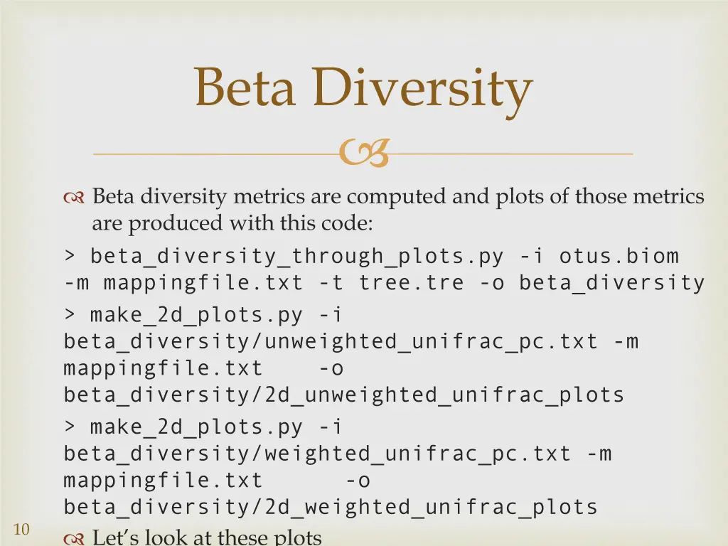 beta diversity 1