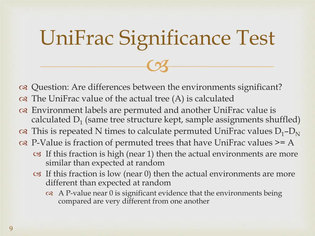 unifrac significance test