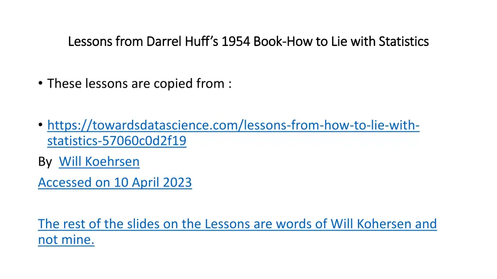 lessons from darrel huff s 1954 book lessons from 1